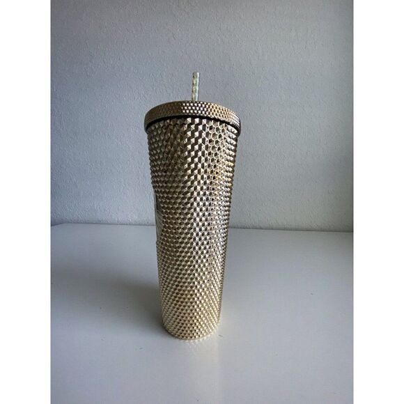 Starbucks Holiday 2022 Venti Gold Bling Tumbler And Keychain Ornament Bundle SET - Picture 5 of 12